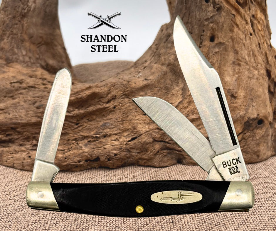 Buck 303 Cadet USA 3-Blade Stockman Folding Pocket Knife Clip Spey Sheepsfoot (5)