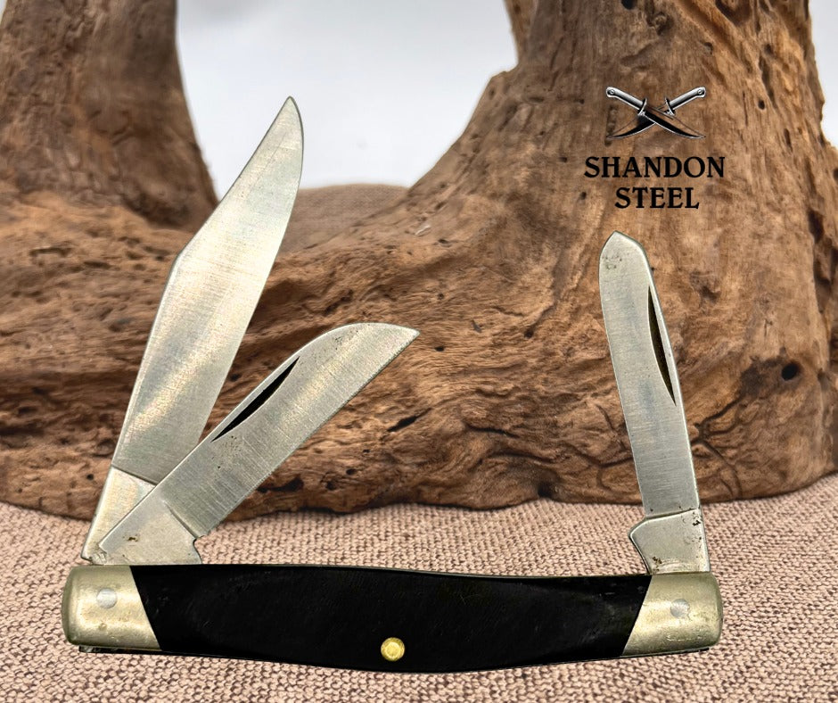 Buck 303 Cadet USA 3-Blade Stockman Folding Pocket Knife Clip Spey Sheepsfoot (5)