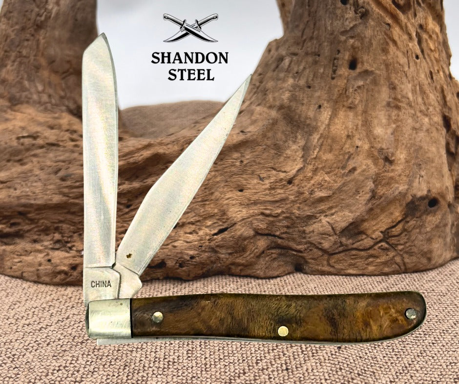 BUCK 381 Mini Trapper 2.75" Closed 2015 Rosewood 2 Blade Pocket  Knife (7)