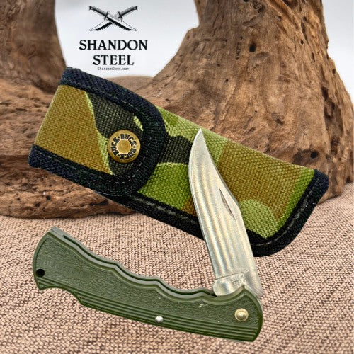 Buck Knives USA 422 Bucklite Lockback Folding Pocket Knife 1994 Green (130)