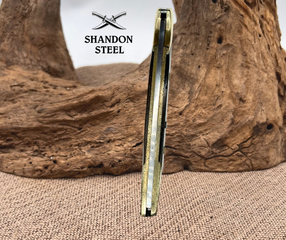 BUCK USA 055 Lockback 2010 Folding Clip Point Pocket Knife Wood Handle (70)