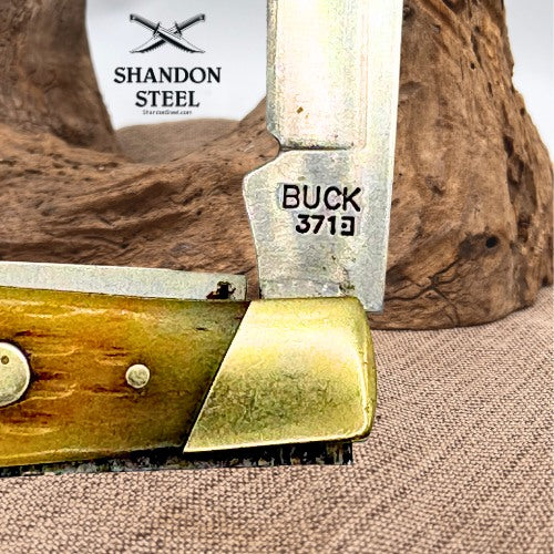 Buck 371 Stockman 2016 Traditional Folding Pocket Knife 3 Blade Jigged Bone (61)