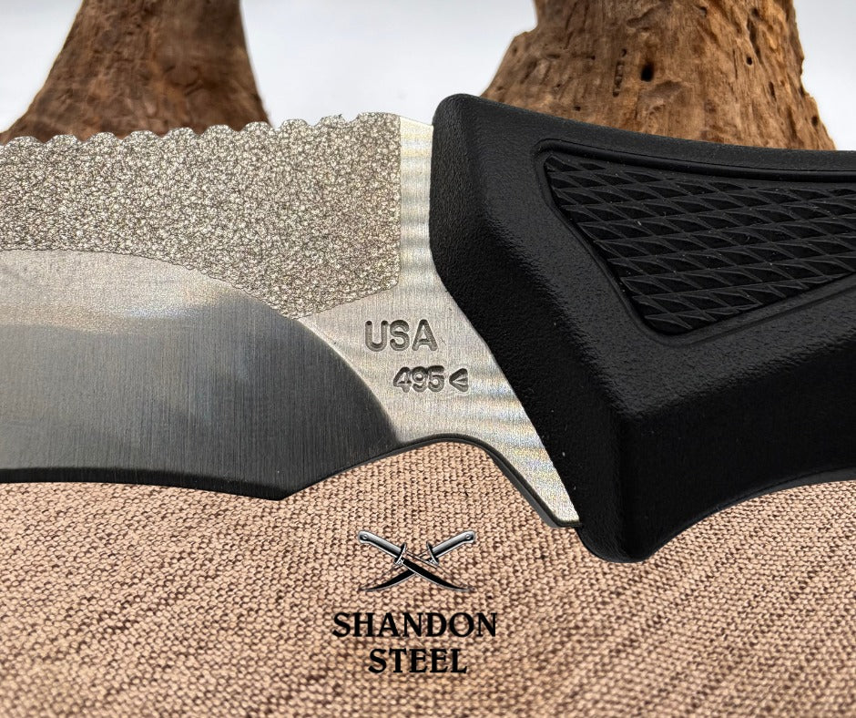 BUCK KNIFE 495 AVID SKINNER RECURVE DROP POINT FIXED HUNTER W SHEATH 2010 USA