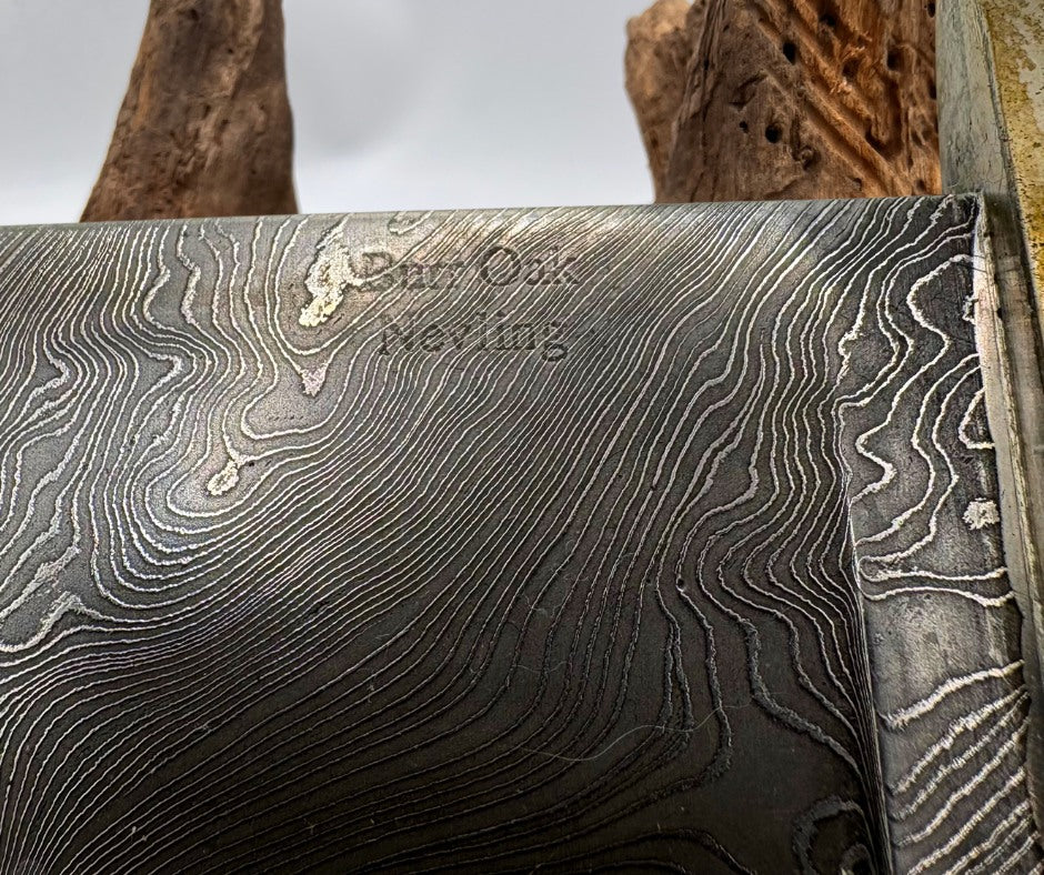 Burr Oak USA Handmade Damascus Clip Point Custom Hand Forged Hunter Bowie Knife 07