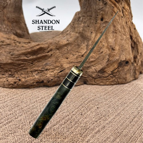 Burr Oak USA Handmade Damascus Drop Point Custom Hand Forged Fixed Knife (14)