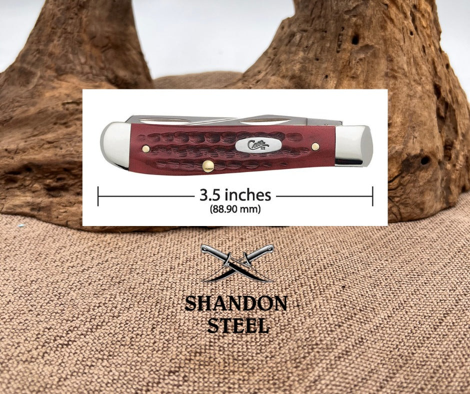 CASE XX  Pocket Worn® Corn Cob Jig Old Red Bone Mini Trapper 00784