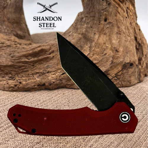 Civivi Brazen Linerlock Folding Knife 3.5" Black D2 Tool Steel Blade G10 (220)