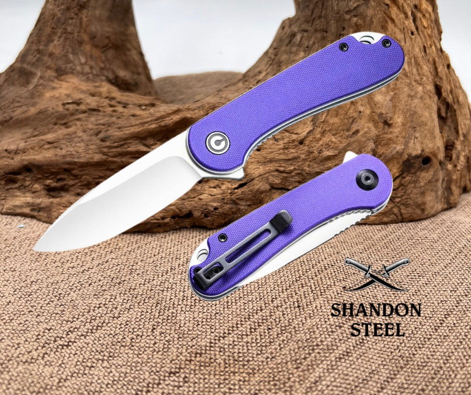 CIVIVI Elementum Flipper Knife G10 Handle (2.96" D2 Blade) C907V