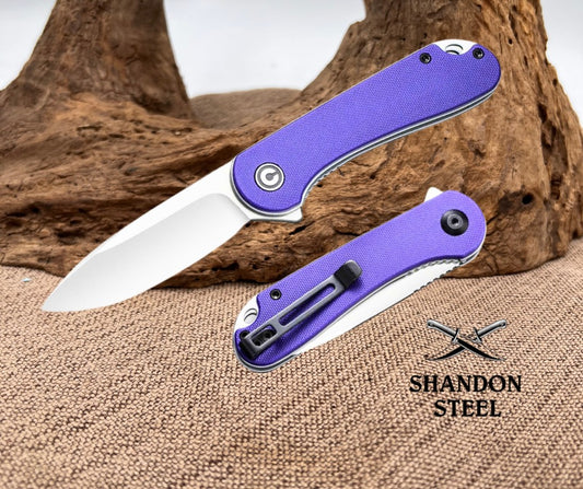 CIVIVI Elementum Flipper Knife G10 Handle (2.96" D2 Blade) C907V