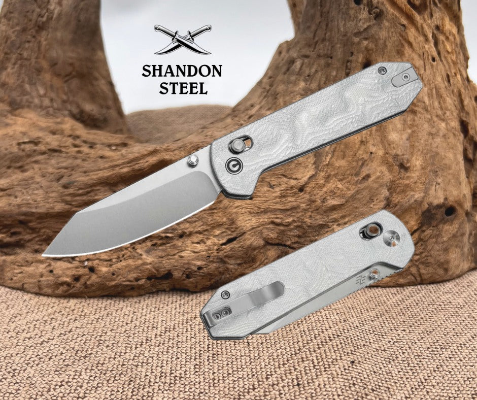 CIVIVI Over Yonder Thumb Stud & Crossbar Lock Knife G10 With Aluminum Foil Handle (3.35" Satin Finished 14C28N Blade) C25027-2