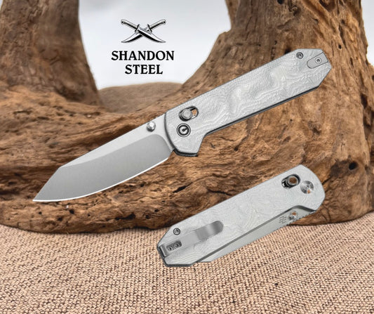 CIVIVI Over Yonder Thumb Stud & Crossbar Lock Knife G10 With Aluminum Foil Handle (3.35" Satin Finished 14C28N Blade) C25027-2