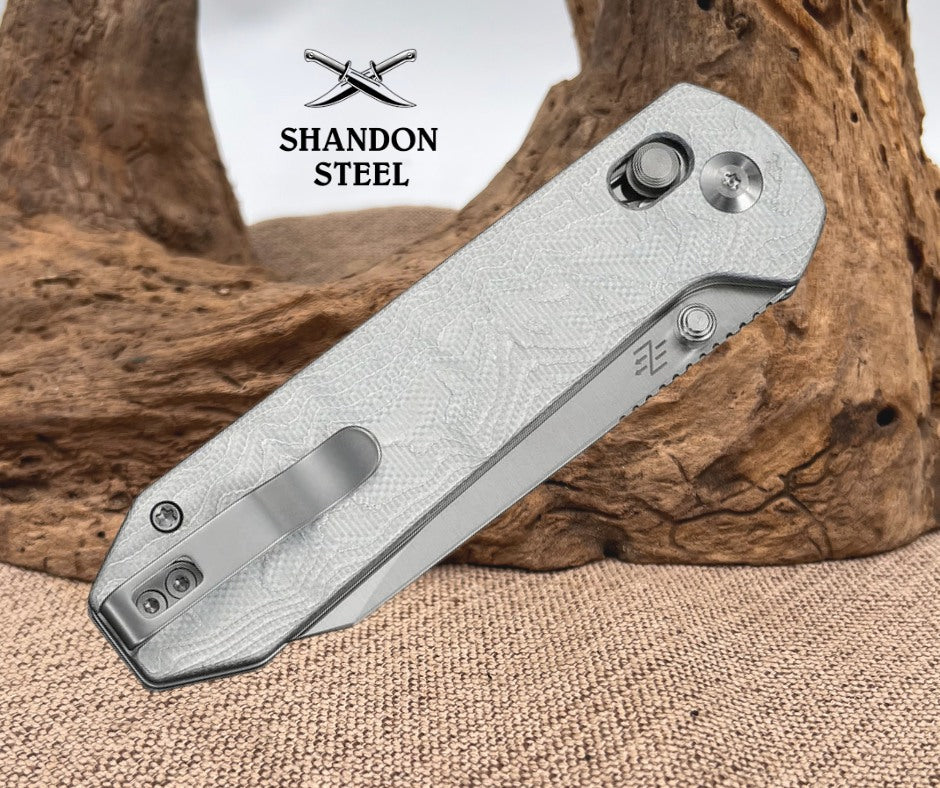 CIVIVI Over Yonder Thumb Stud & Crossbar Lock Knife G10 With Aluminum Foil Handle (3.35" Satin Finished 14C28N Blade) C25027-2