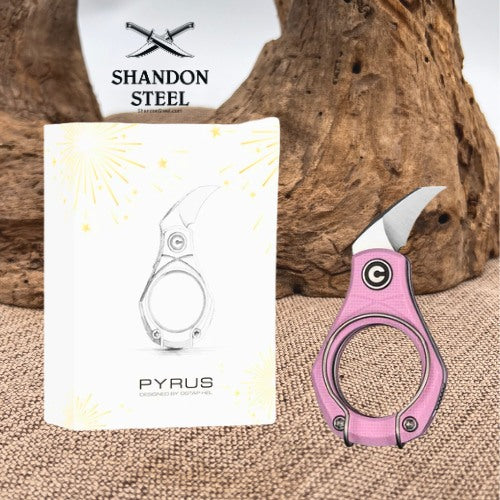 CIVIVI Pyrus Slip Joint Utility Knife Powder Pink G10 Handle (0.65" Satin Finished 14C28N Blade) C23038-5