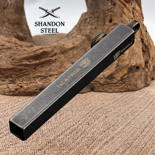 CIVIVI Tac-N-Tweeze Brass Handle (1.77" Stainless Steel Tweezers) C19062B-A