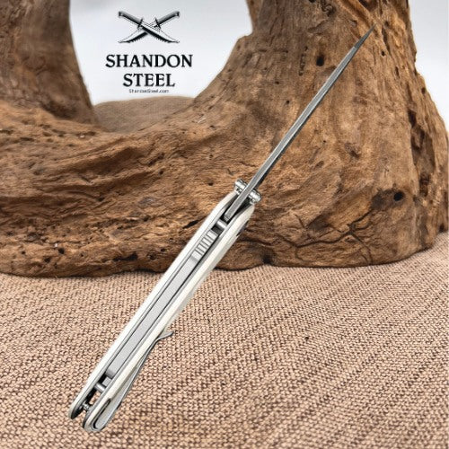 CIVIVI Vision FG Thumb Stud & Superlock Knife G10 Handle (3.54" Damascus Blade) C22036-DS1
