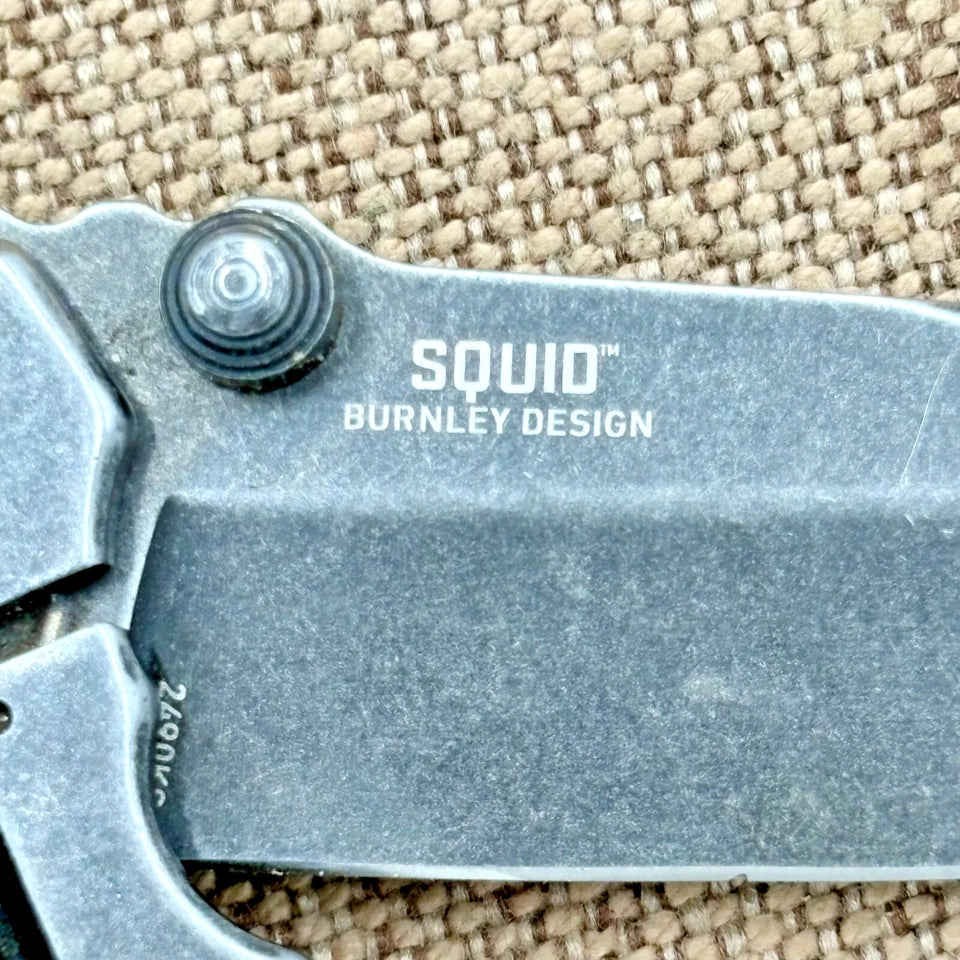 CRKT 2490KS Burnley Squid Framelock Folding Knife Blackwash Stainless EDC (234)