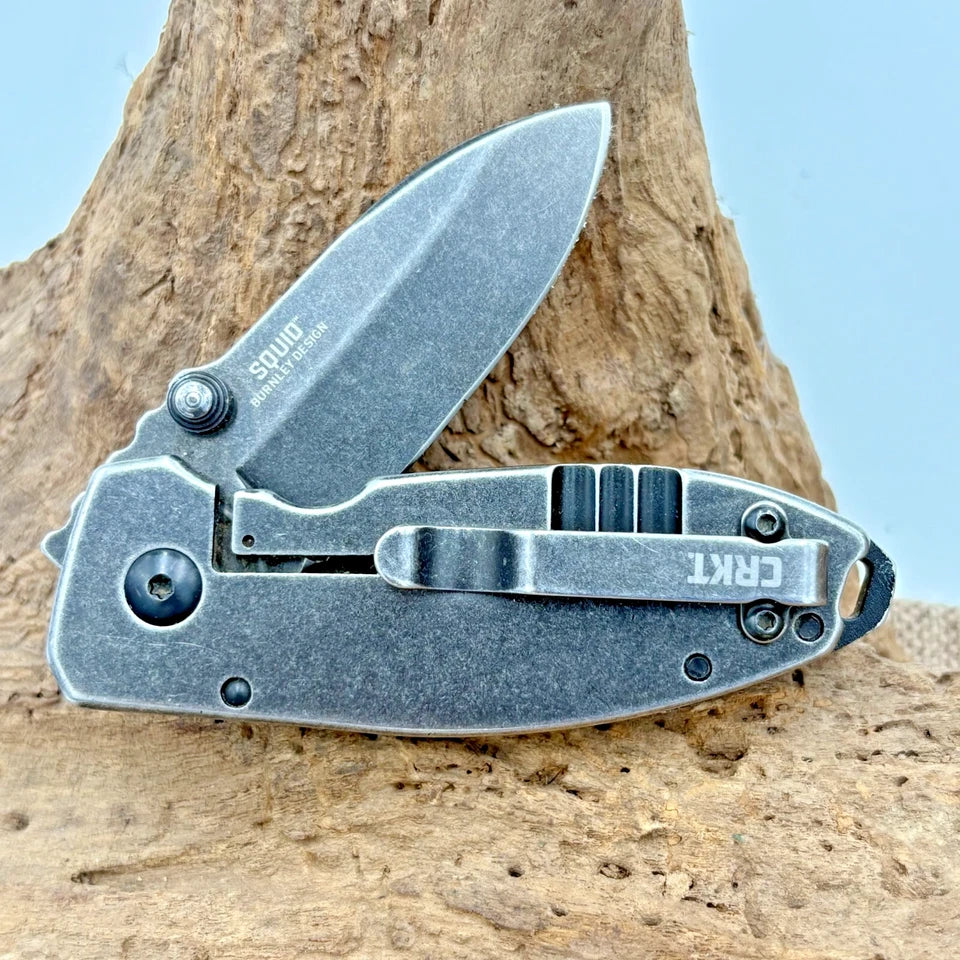 CRKT 2490KS Burnley Squid Framelock Folding Knife Blackwash Stainless EDC (234)