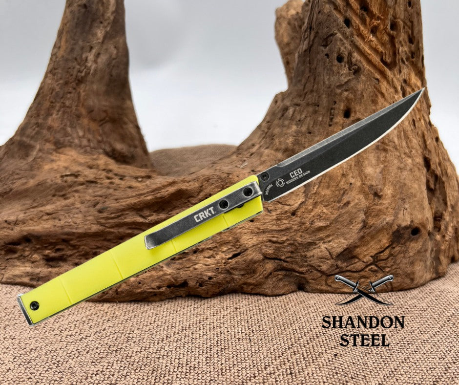 CRKT CEO Linerlock Bamboo 7096YGK