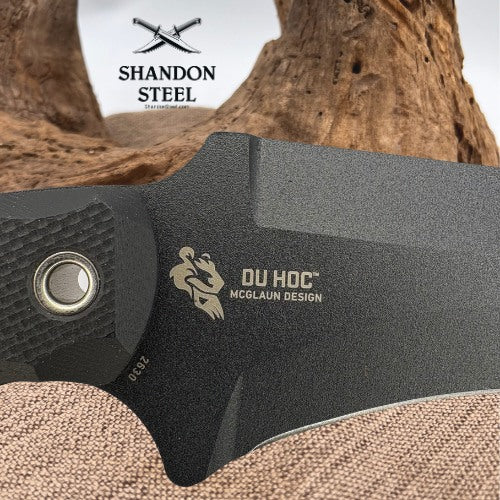 CRKT DU HOC 2630 Black SK5 Carbon Fixed Blade Knife with G10 Handle & Sheath  89