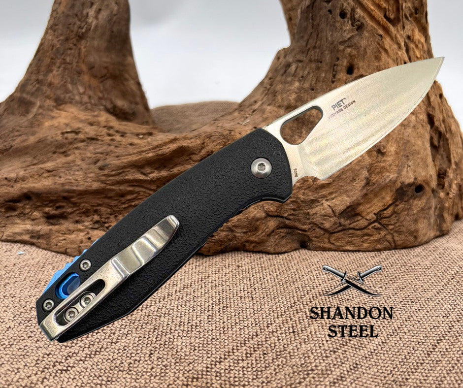 CRKT PIET 5390 Pocket Knife Linerlock Drop Point Plain Edge Blade  W/ Clip (04)