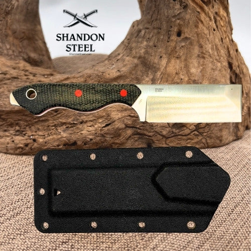 CRKT Razel Fixed Blade Cleaver Chisel Knife Full Tang 2.9"D2 Blade 4037  (132)