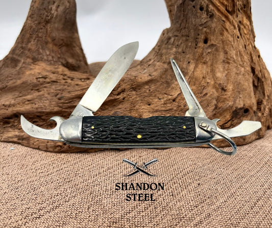CAMCO (Camillus) 450 Scout/Camp Knife Vintage Pocket Knife 4 Blade USA (32)