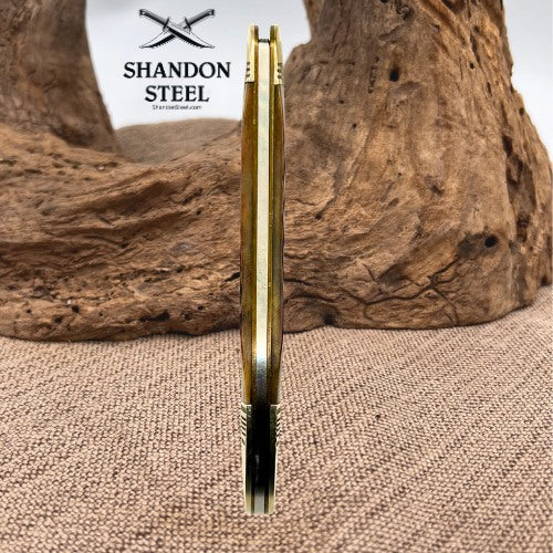 Camillus Large Toothpick BONE Handles 7mm Mauser Classic Cartridge Shield (54)