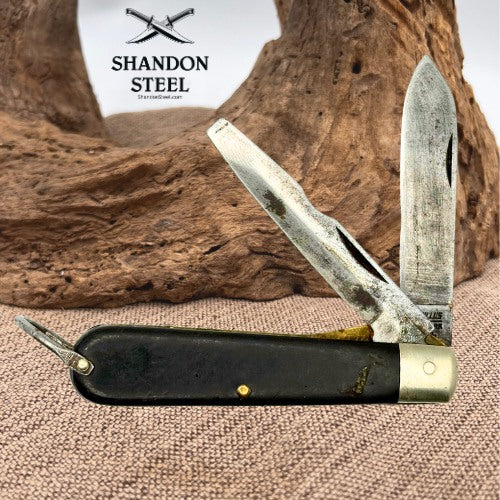 Camillus Electrician’s Pocket Knife 2 Blades Made In USA New York Vintage (159)