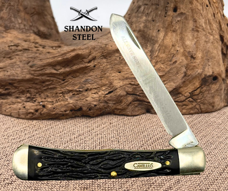 Camillus CM721 Trapper Single Blade Folding Pocket Knife Trapper Modified (31)