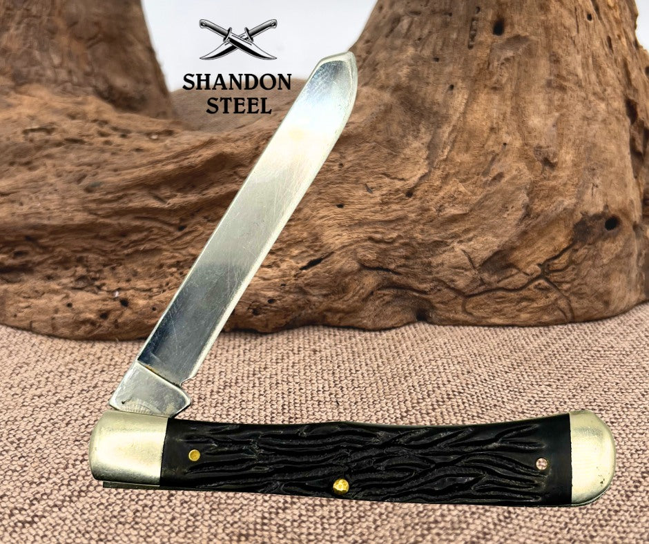 Camillus CM721 Trapper Single Blade Folding Pocket Knife Trapper Modified (31)