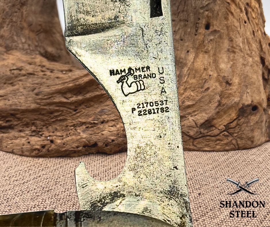 Hammer Brand USA Vintage Fishing Single Carbon Blade Folding Pocket Knife (113)