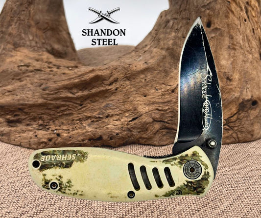 Schrade Pro Hunter 3" Drop Point Linerlock Camo Handle Folding Knife ST6C (17)