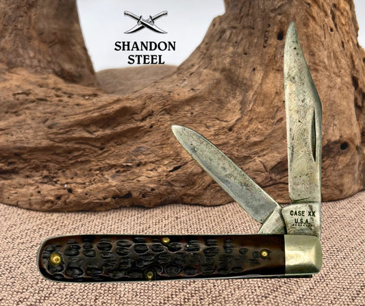 CASE XX USA 1970 10 DOT 6202 1/2 JACK POCKET KNIFE DELRIN CARBON STEEL (27)