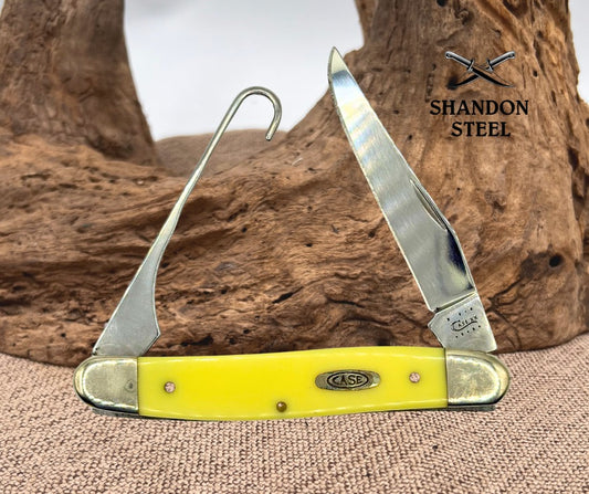 Case XX USA 2011 Yellow Synthetic Bird Hook (3247H) Folding Pocket Knife (9)