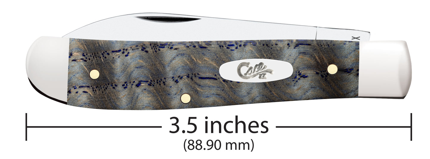 Case XX MINI TRAPPER - SMOOTH BLUE CURLY OAK WOOD 47491