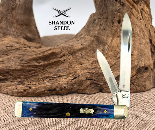 Case XX USA Caribbean Blue Bone 2012 Full Size Doctor's Knife 6285ss 2 Blade(12)
