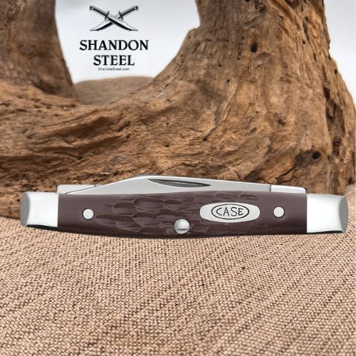 Case Knives Small Pen Knife 2.6" Jigged Brown Delrin (6233 SS) 00083