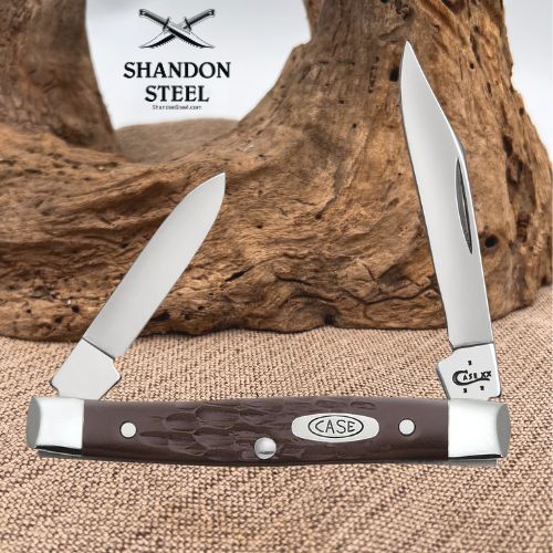 Case Knives Small Pen Knife 2.6" Jigged Brown Delrin (6233 SS) 00083