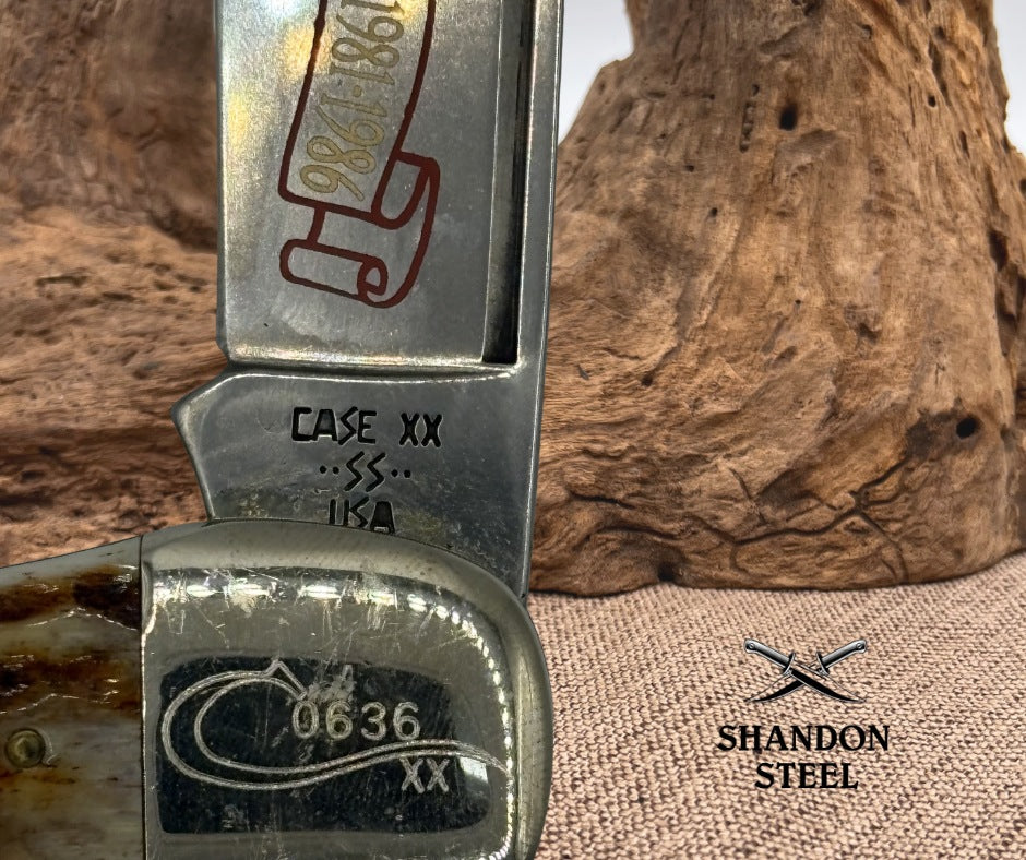 Case XX 1986 Collector's Club 5th Anniversary Jigged Bone Folding Hunter (7)