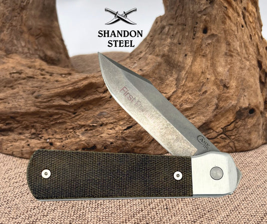 Case XX USA Knives Longhouse Green Micarta Stonewash CPM 20CV Pocket Knife (15)
