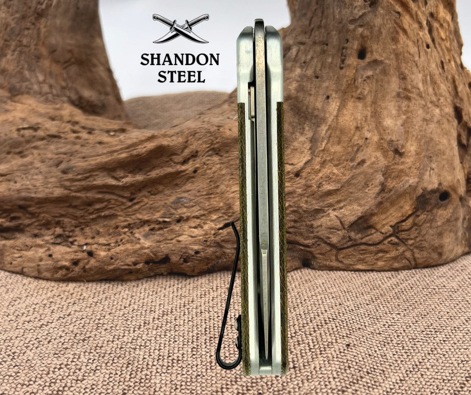 Case XX USA Knives Longhouse Green Micarta Stonewash CPM 20CV Pocket Knife (15)