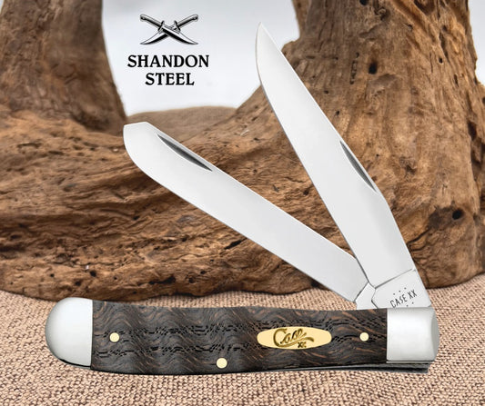 Case XX™ Smooth Black Curly Oak Wood Trapper 14000