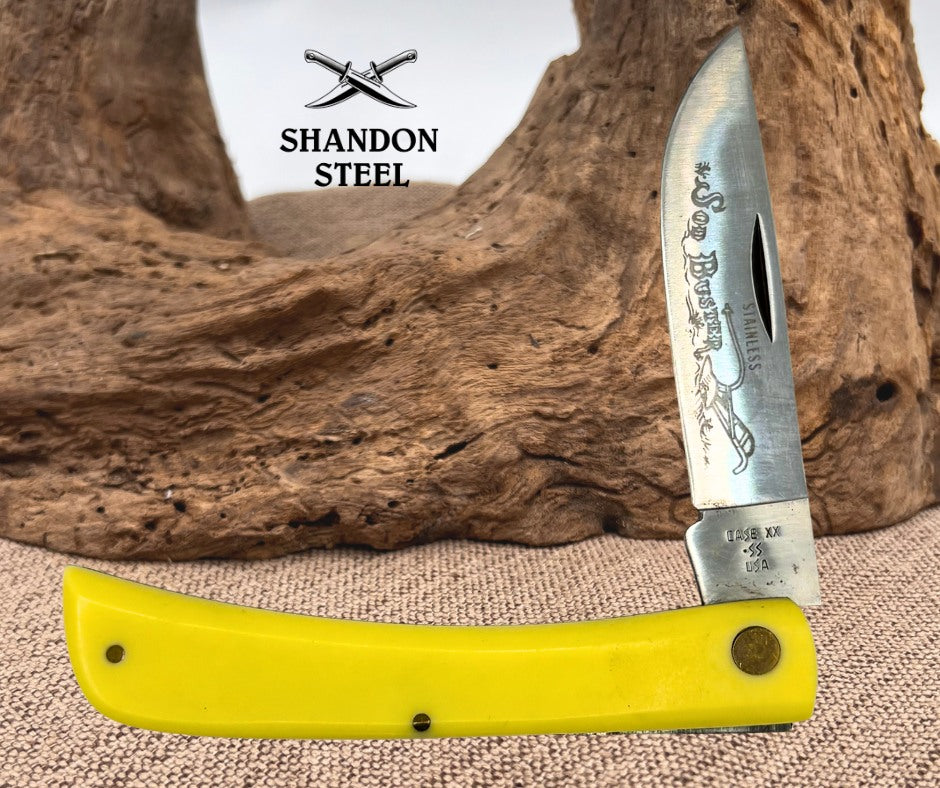 Case XX USA 3138 Large Yellow Sodbuster Folding Pocket Knife Vintage 1989 (17)
