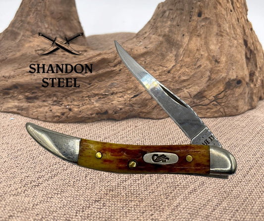 Case XX USA 610096 Tiny Toothpick 2020 Orange Bone Folding Pocket Knife (237)