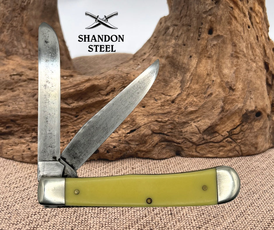 Case XX 3254 CV Yellow Synthetic Trapper Folding Pocket Knife, Carbon Steel (13)