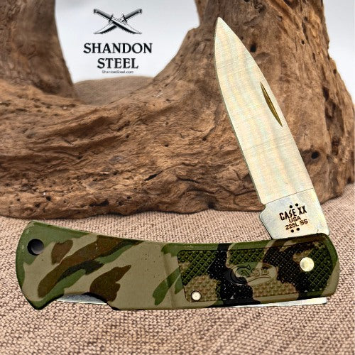 Case XX Knives Caliber Lockback Lightweight Camo Stainless Pocket Knife 00662