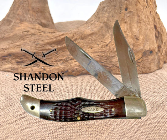 Case XX 1978 USA 2 Dot 6265 SAB Folding Hunter Knife CARBON STEEL BLADES (168)