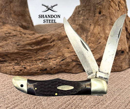 Case XX USA 10 Dot 6265 SAB 1980 Vintage 2 Blade Folding Hunter Knife (13)