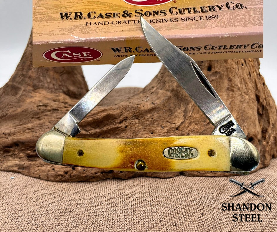 Case XX USA 1999 Mini Copperhead 52109x Stag Handle 2 Blade Folding Pocket Knife