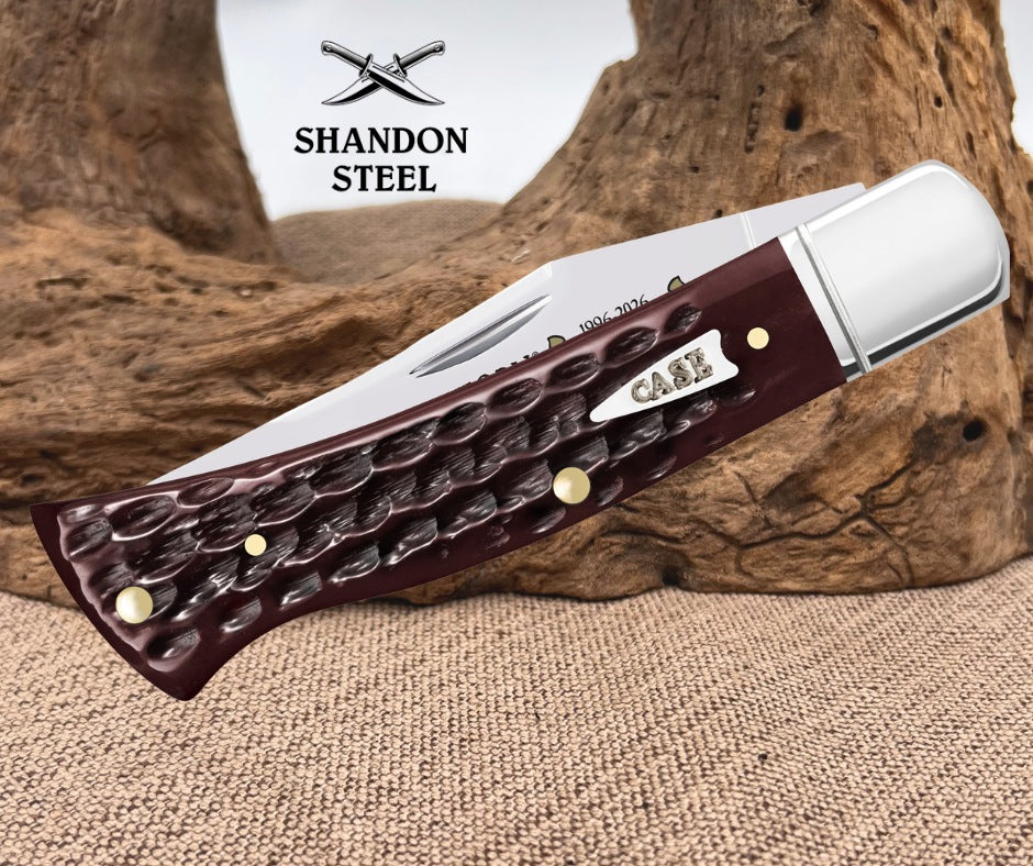 Case XX 30th Anniversary Corn Cob Jig Pocket Worn® Mahogany Bone Case Axe Handle® (BR61135 SS) 55237